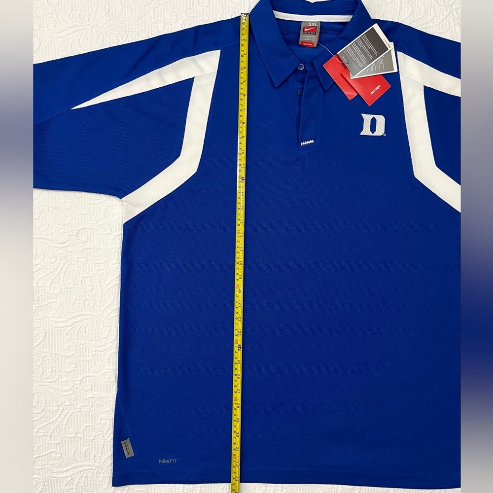 NWT Nike Duke University Men's Polo Shirt XXL DRI-FIT Duke Blue Devils - Picture 6 of 13